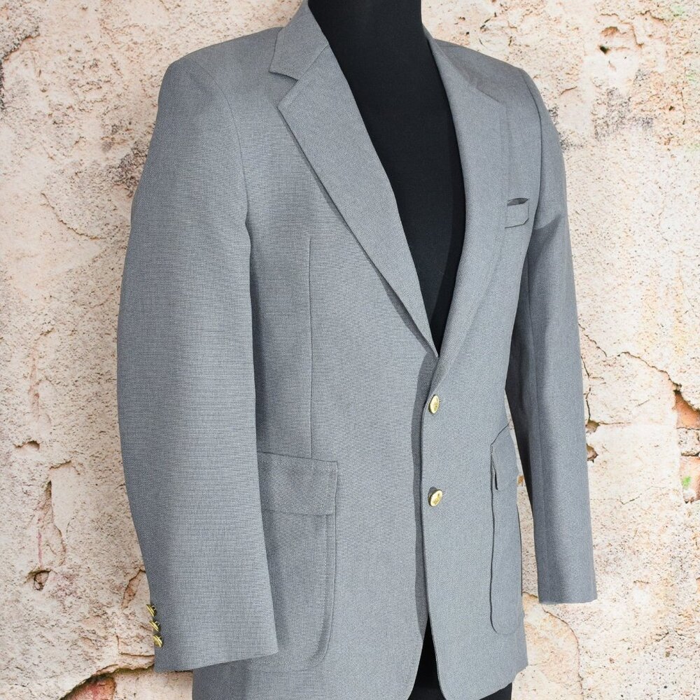 Vintage 70s Grey THE KNACK Union Made Blazer